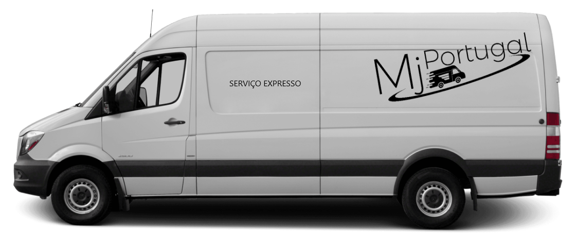 Carrinha com a identidade MJ Portugal